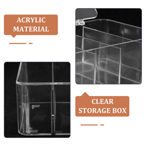 2Pcs White Stackable Tea Box Organizer with Lid Multipurpose Storage for Tea Coffee Sugar Packets 2