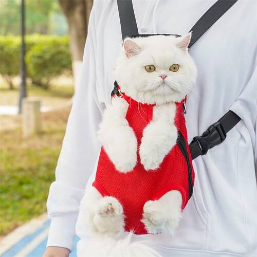 Pet Carrier Backpack for Small Medium Dogs and Cats Red 1