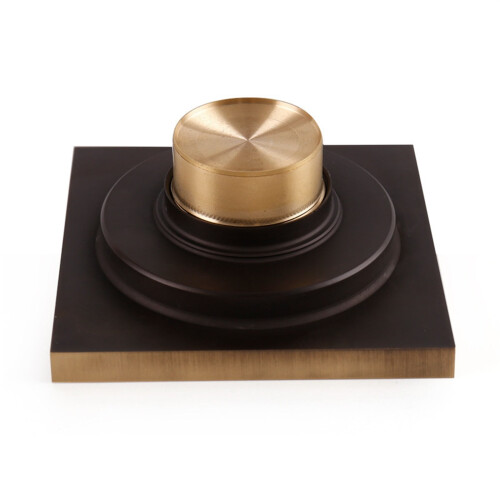 Brass floor drain square 3.9 inch with removable cover 1