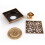 Brass floor drain square 3.9 inch with removable cover 3