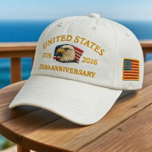 Gorra de béisbol patriótica ajustable conmemorativa del 250 aniversario de EE. UU.