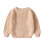 Strikpullover til piger og drenge, varm pullover med rund hals – efterår/vinter, beige Z03, 5-6 år 1