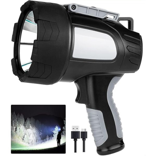 LED-spotlight COB90000LM Oppladbar Vanntett6 Moduser