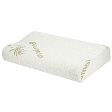 Oreiller de sommeil en mousse à mémoire de forme et bambou, oreiller cervical orthopédique profilé, oreiller respirant pour le soutien de la nuque