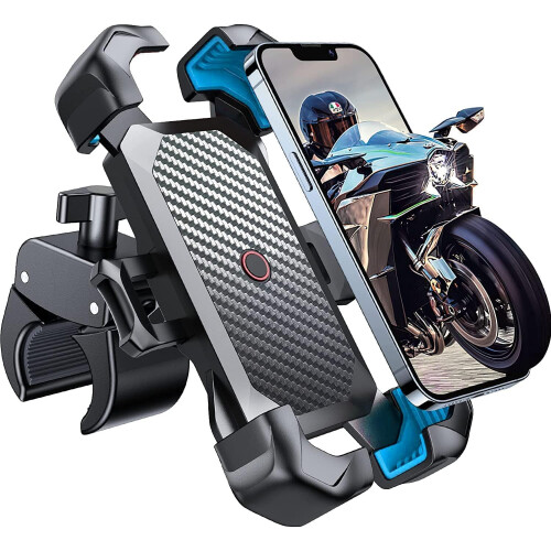 Motorcycle Phone Mount with Auto Lock & 360 Ball Joint