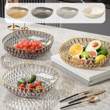 Rechthoekige, transparante plastic serveerschaal 7,87" x 7,87" – voor desserttafels, hapjes en snacks – zwart