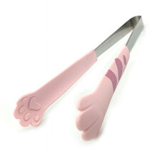 Pinzas de cocina, pinzas con forma de pata de gato, pinzas de acero inoxidable para servir, pinzas pequeñas para ensalada, pinzas para pan, pinzas