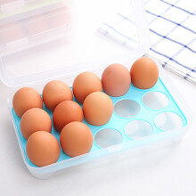 Paquete de 2 recipientes apilables para 30 huevos con tapa, soportes de plástico transparente para refrigerador – Azul, compatibles con Pascua y