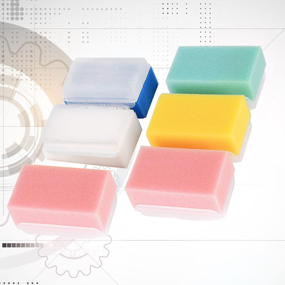 6Pcs Bath Brush Assorted Color Sponge Body Scrubber with Gentle Bristle for Skin