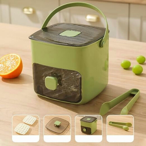Machine à glaçons portable avec bac à glaçons, conception compacte et rapide pour comptoir et tiroir de rangement, utilisation à une touche pour 2