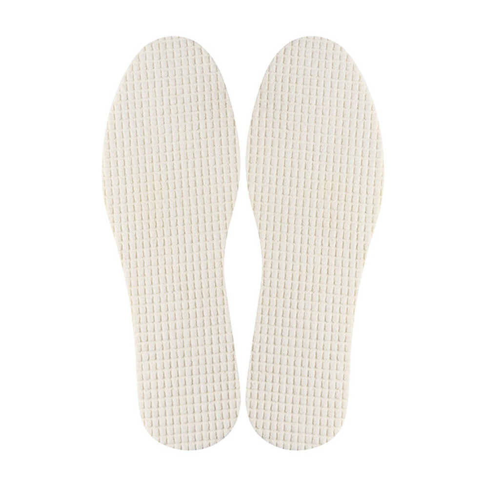 Barefoot Shoe Pads 4 Pairs Latex Base Absorbent Terry Cloth Fabric Shoe Inserts Insoles for Odor Control Feet Size 35-46
