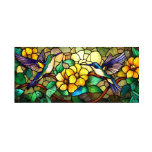 Película adhesiva estática para ventanas con estampado de flores de magnolia (1 unidad)