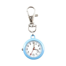 Reloj de bolsillo impermeable con movimiento de cuarzo, ultra silencioso y pantalla grande, clip de langosta, estilo llavero, funciona con pilas,