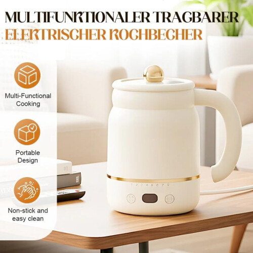 Φορητή ηλεκτρική κούπα μαγειρέματος 900ml ρυθμιζόμενης θερμοκρασίας 1