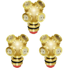 3pcs Misting Spray Nozzle 1/2inch NPT Male 4-Holes Garden Sprinklers Irrigation Connector Water Sprinklers Heads