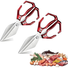 Konluka Kitchen Scissors, Heavy-Duty Multifunctional Shears Compatible with Sharp Stainless Poultry Scissors – Cuts Meat, Poultry, Bones, Veggies &