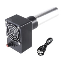 Soffiatore d'aria elettrico per barbecue a velocità variabile, alimentato tramite USB.