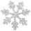Snöflinga Strykmärke Silver Strass 10cm 1