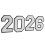 Toppe numeriche in ciniglia 2026, bianche, termoadesive, set da 4 1