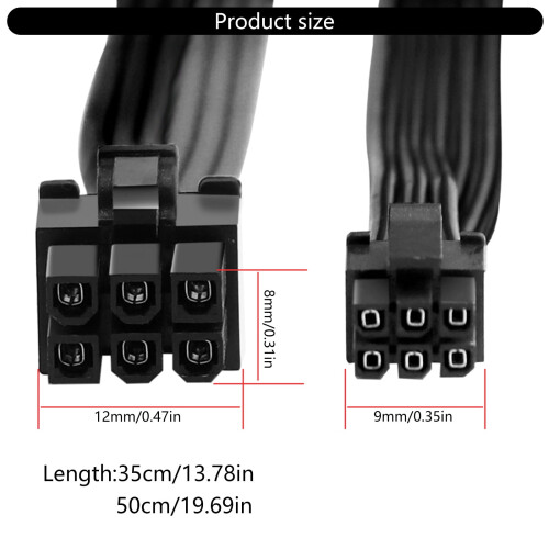 PCIe 6-pins naar 6-pins GPU-voedingsverlengadapter 2