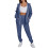 Conjunto de moletom feminino com capuz e calça jogger (2 peças) 1