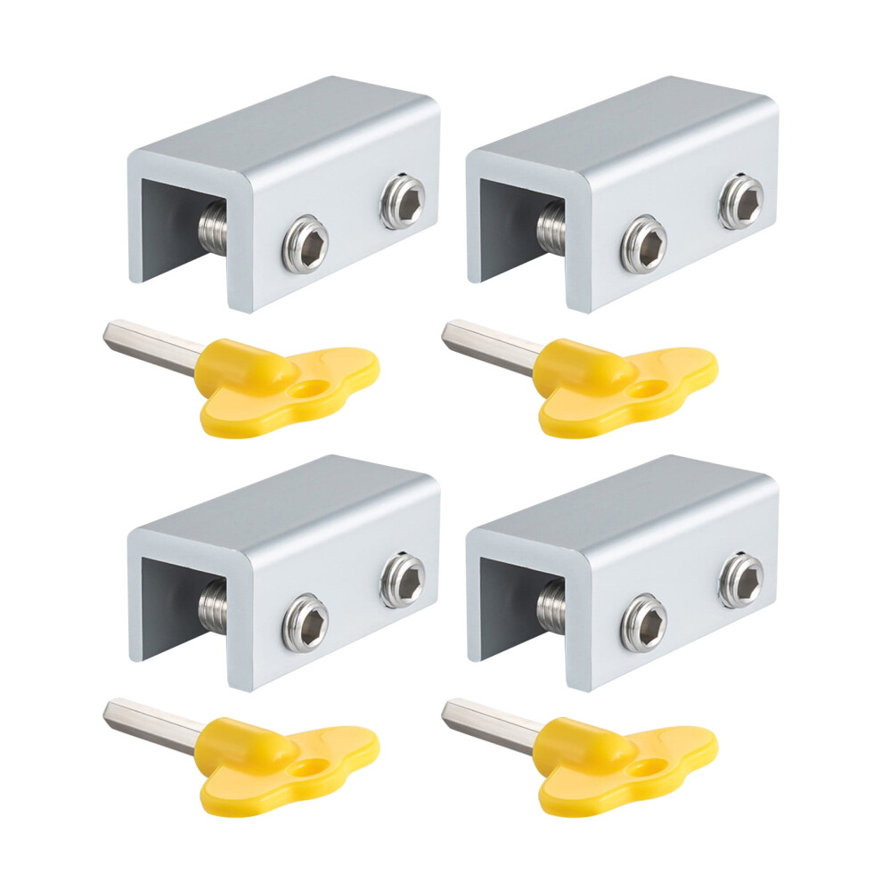 YIEMEEN 4x Adjustable Window Security Locks Sliding Sash Stopper Child Safety for Protec