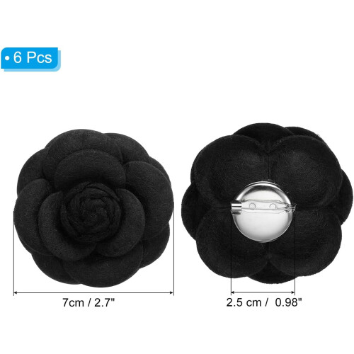 Καρφίτσα από ύφασμα Camellia – Καρφίτσα με τεχνητό λουλούδι για ρούχα, μαλλιά, 1