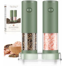 Electric Salt & Pepper Grinder Set – Adjustable Coarseness, Compatible with Home Kitchen, Great Mom Gift
