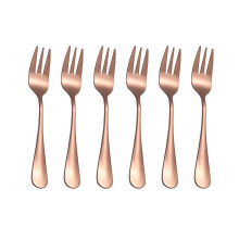 6pcs Stainless steel cutlery fruit forks dessert forks are small and delicate for entertaining guests