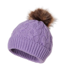 Kids Winter Knitted Ski Hat with Pompom, Warm Beanie for Toddlers & Infants – Compatible with Cold Weather & Snow Play
