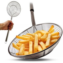 Stainless Steel Spider Strainer Skimmer Ladle for Cooking, Frying, Pasta – Compatible with All Cooktops