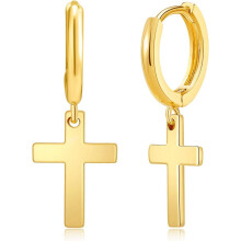 Huggie Earrings for Women 14K Gold Plated Beach Theme Drop