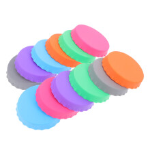 OULII12 Couvercles de canettes en silicone réutilisables et étanches pour boissons gazeuses, jus et bière