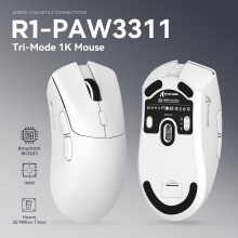 Bezprzewodowa mysz gamingowa Superlight Tri-Mode (2.4G/BT5.2/przewodowa), 7 programowalnych przycisków, długi czas pracy baterii, ładowanie przez