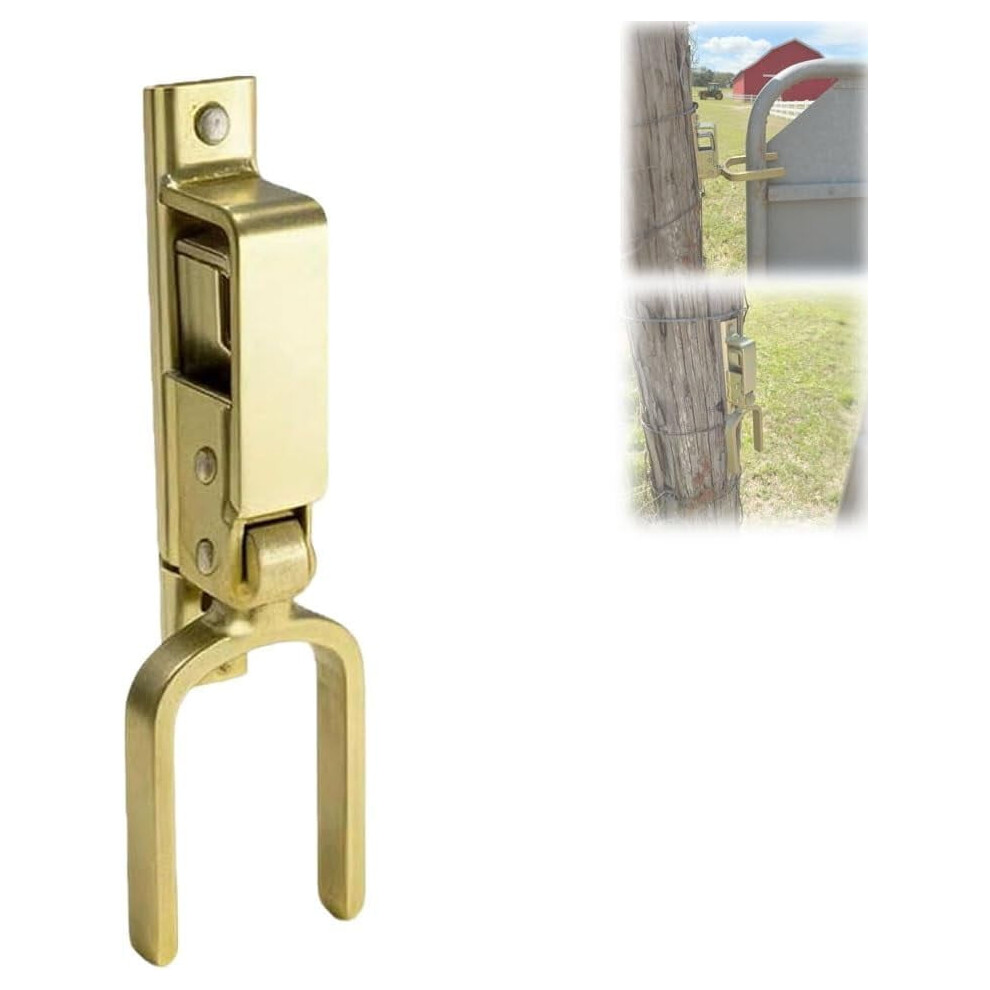 Instant Locking Gate Latch Heavy, One-Hand Gate Latch, Rust-Resistant Steel Automatic Spring Lock, Prevents Cattle, Sheep & Horses From Escaping 9402001093950
