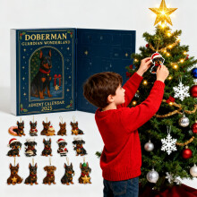 Dobermann adventi naptár2025Akril dísz24 napos