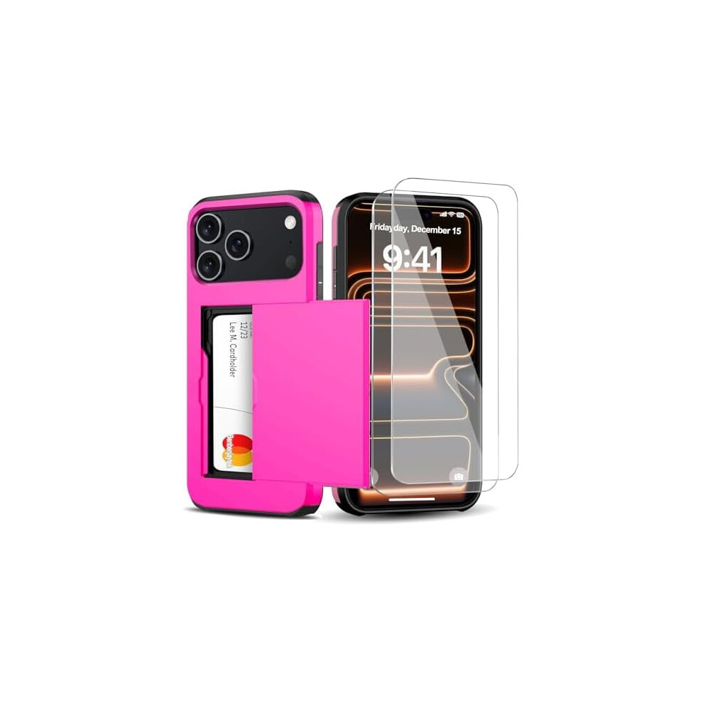 Iphone 17 Pro Wallet Case With Card Holder And 2 Tempered 971050577241