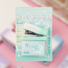 Gradient Macaron Color Mini Stapler - Labor-saving, Portable for Offices, Adults Binding Papers On-the-go, by Ukhbmc