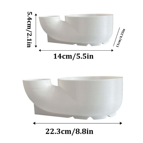 Lavadora de frutas e vegetais branca de 8,8 polegadas 2
