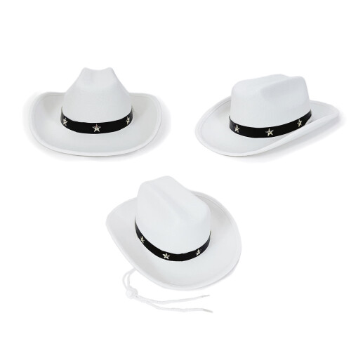 Yauxim Cowboy Hat Παιδικό Καπέλο Western με Χοιρινό Πίτα και Αστέρια, Ρυθμιζόμενο Λουράκι 2