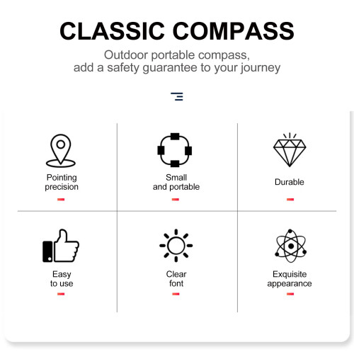 5pcs Useful Mini Compass Experiment Compass School Science Compass 2
