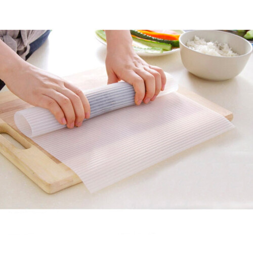 1Pack Non-Stick Heat Resistant Mat Silicone Sushi Roller Mat for Culinary Students 2