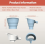 Entonnoir à farine en silicone anti-éclaboussures pour robot KitchenAid 5