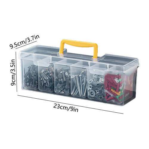 Clear Tool Organizer Set 7-Piece Interlocking Plastic 2