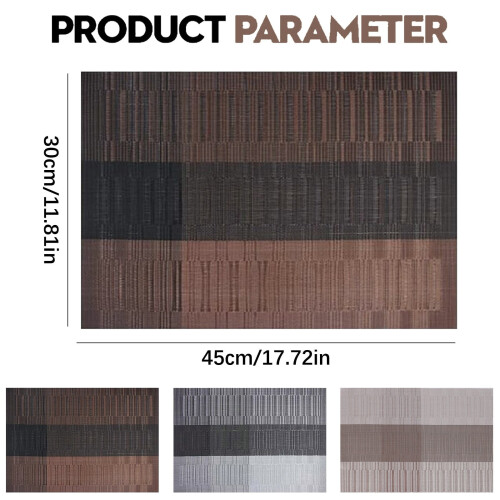 Essmatte, Tischset, waschbar, gewebtes Vinyl, Küchenmatte, ein Platzdeckchen 2