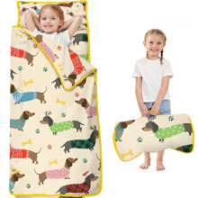 Dachshund toddler nap mat colorful fun design