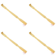 4PCS Wood Backscratcher Back Scratcher Rake Body Relaxation Massager Extra Long 17 inches, Wood Back Scratcher Long Handle for Adult Gifts