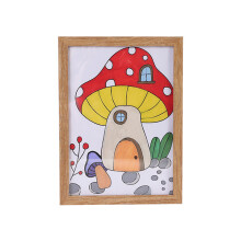 Wooden Photo Frame With Magnetic Quick Releases-Wood color 1