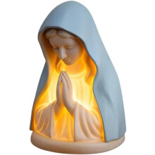 Virgin Mary Prayer Night Light – Catholic Table Lamp for Faith & Peace, Compatible with US Outlets