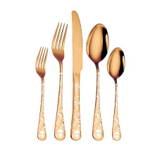 24-Piece Rainbow Stainless Steel Flatware Set with Skull